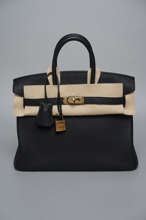 Hermes Birkin 25 in Black Togo Ghw (Brand New)