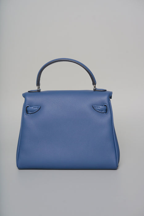 Hermes Kelly Doll in Blue Tie/Caban Phw (Brand New)