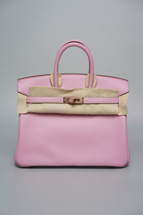 Hermes Birkin 25 in Mauve Sylvestre Swift Rghw