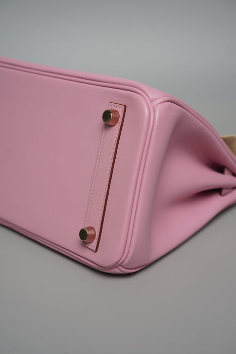 Hermes Birkin 25 in Mauve Sylvestre Swift Rghw