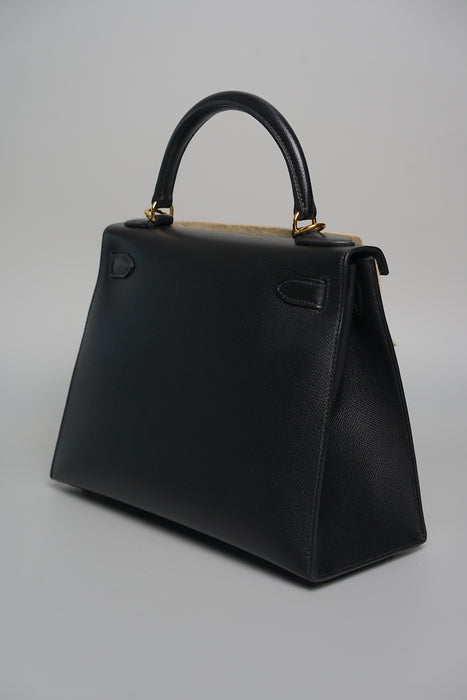 Hermes Kelly II Sellier 28 in Noir Epsom Ghw