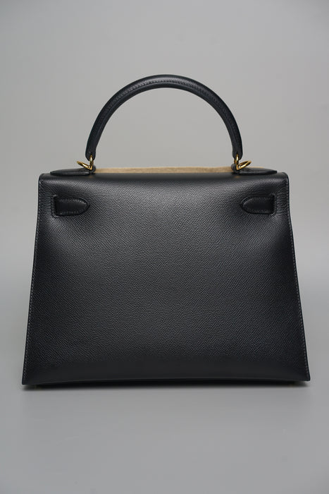 Hermes Kelly II Sellier 28 in Noir Epsom Ghw