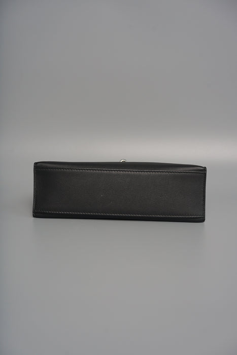 Hermes Kelly Pochette in Black Evercalf Phw