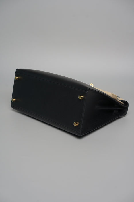 Hermes Kelly II Sellier 28 in Noir Epsom Ghw
