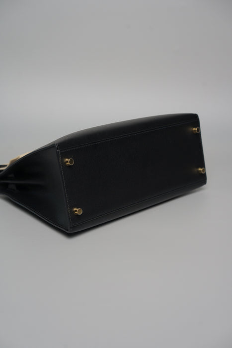 Hermes Kelly II Sellier 28 in Noir Epsom Ghw