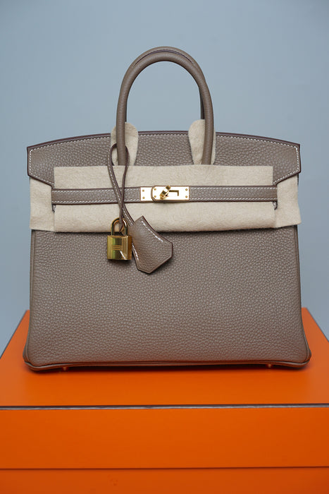 Hermes Birkin 25 in Etoupe Togo Ghw (Brand New)