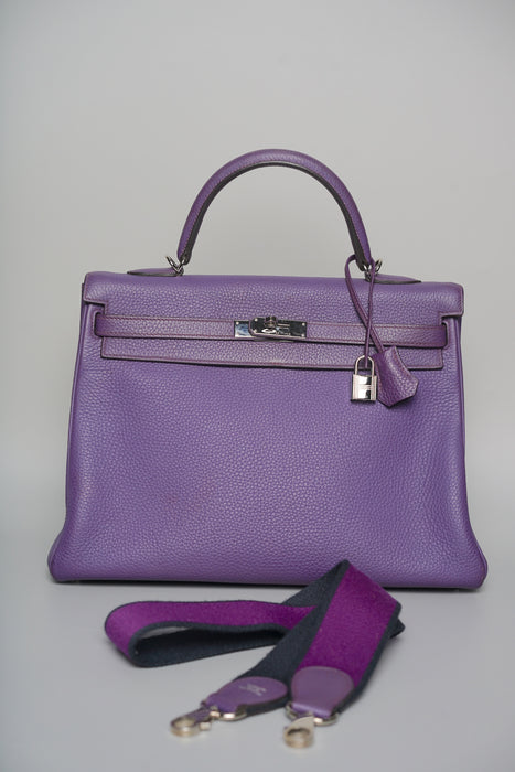 Hermes Kelly 32 in Ultraviolet Togo Phw