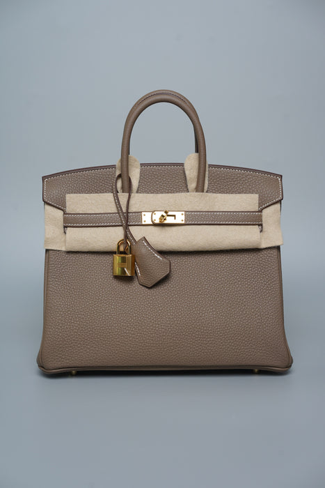 Hermes Birkin 25 in Etoupe Togo Ghw (Brand New)