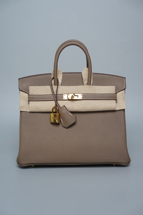 Hermes Birkin 25 in Etoupe Togo Ghw (Brand New)
