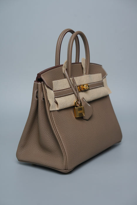 Hermes Birkin 25 in Etoupe Togo Ghw (Brand New)