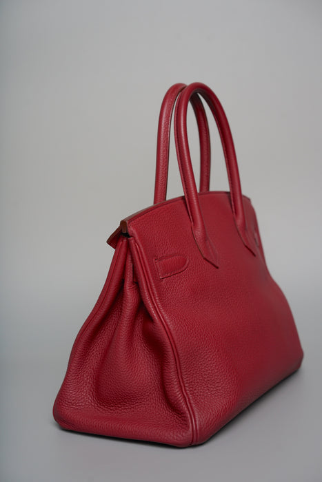 Hermes Birkin 30 in Rouge Grenat Togo Ghw