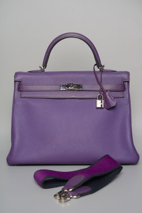 Hermes Kelly 32 in Ultraviolet Togo Phw