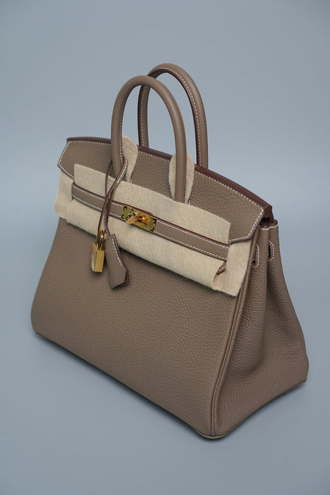 Hermes Birkin 25 in Etoupe Togo Ghw (Brand New)