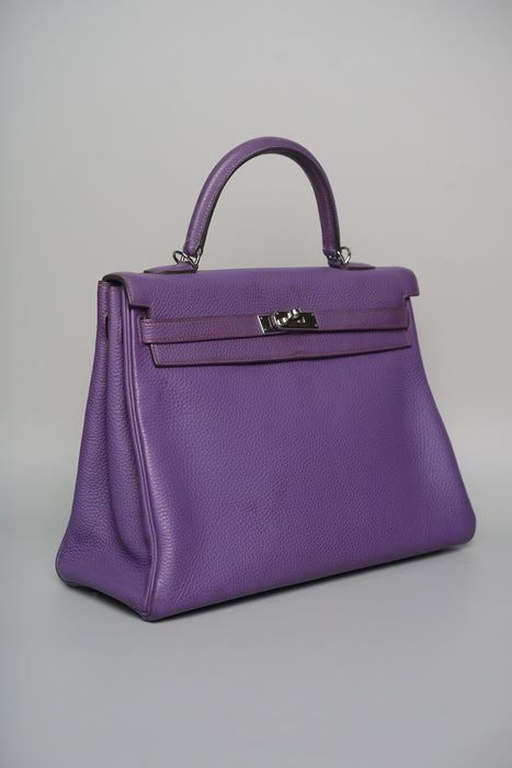 Hermes Kelly 32 in Ultraviolet Togo Phw