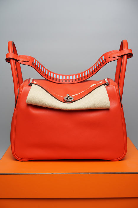 Hermes Lindy 30 Tressage in Cupucine Phw