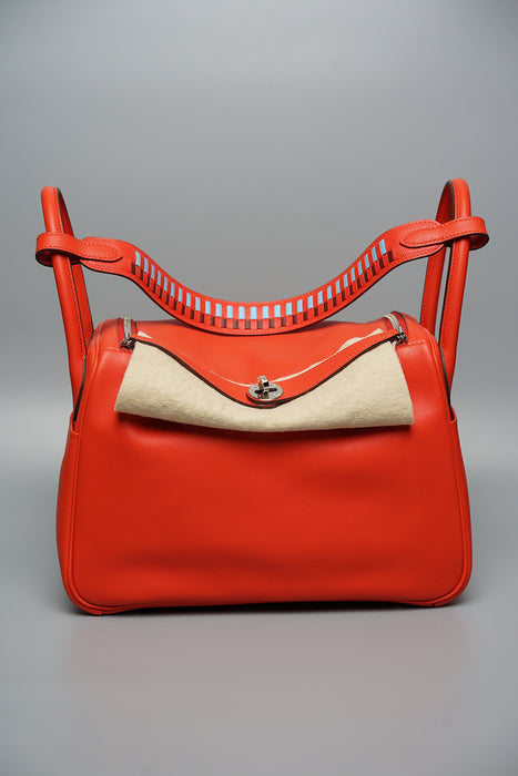 Hermes Lindy 30 Tressage in Cupucine Phw