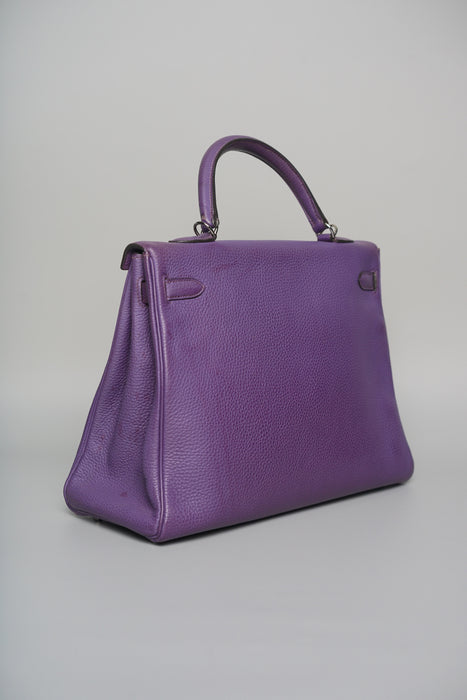 Hermes Kelly 32 in Ultraviolet Togo Phw