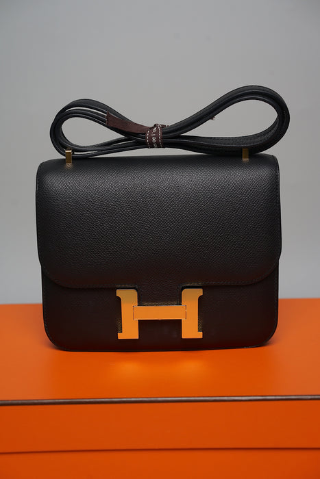 Hermes Constance 18 in Noir Ghw