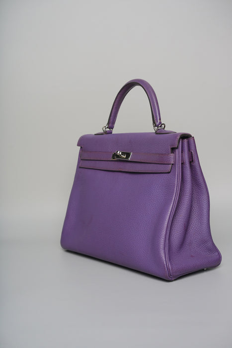 Hermes Kelly 32 in Ultraviolet Togo Phw