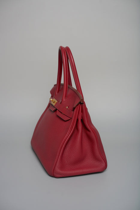 Hermes Birkin 30 in Rouge Grenat Togo Ghw