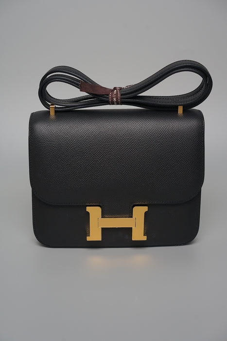 Hermes Constance 18 in Noir Ghw