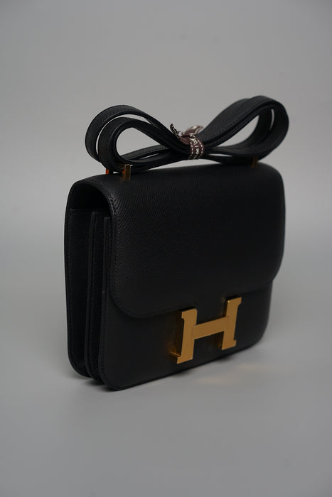 Hermes Constance 18 in Noir Ghw