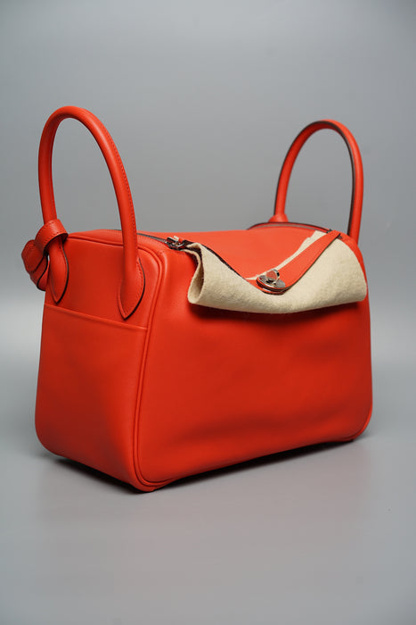 Hermes Lindy 30 Tressage in Cupucine Phw