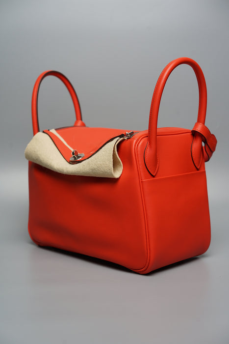 Hermes Lindy 30 Tressage in Cupucine Phw