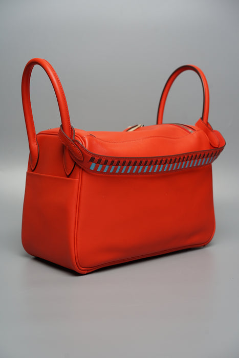 Hermes Lindy 30 Tressage in Cupucine Phw