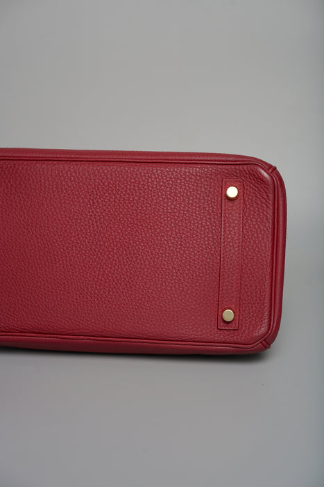 Hermes Birkin 30 in Rouge Grenat Togo Ghw