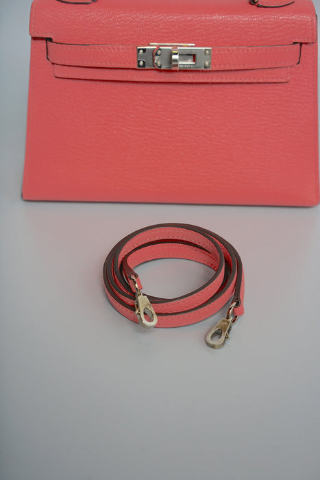 Hermes Kelly 20 in Rose Ete Chevre Phw