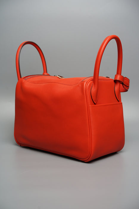 Hermes Lindy 30 Tressage in Cupucine Phw