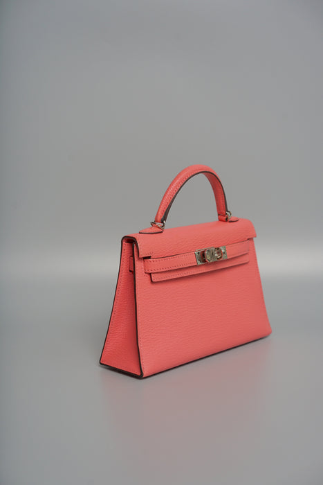Hermes Kelly 20 in Rose Ete Chevre Phw
