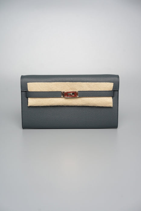 Hermes Kelly To Go in Gris Misty Permabrass (Brand New)