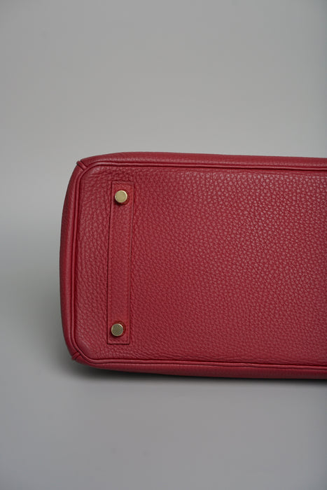 Hermes Birkin 30 in Rouge Grenat Togo Ghw