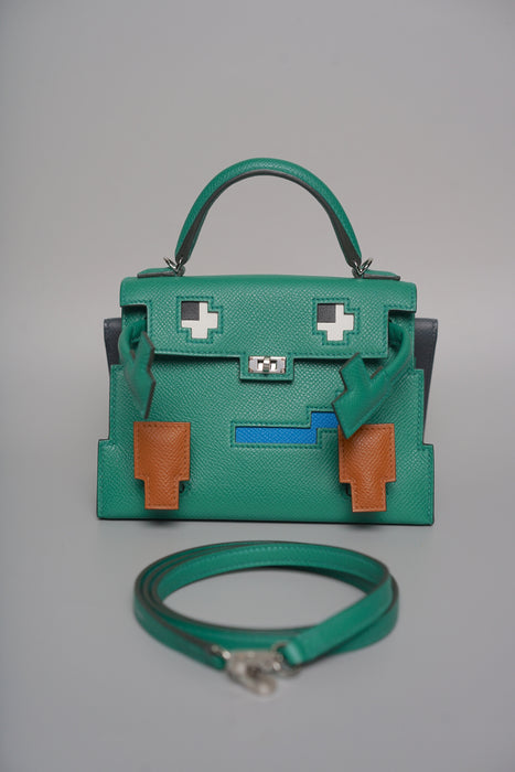 Hermes Kelly Picto in Vert Vertigo Epsom Phw (Brand New)