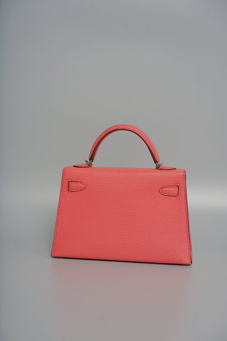 Hermes Kelly 20 in Rose Ete Chevre Phw