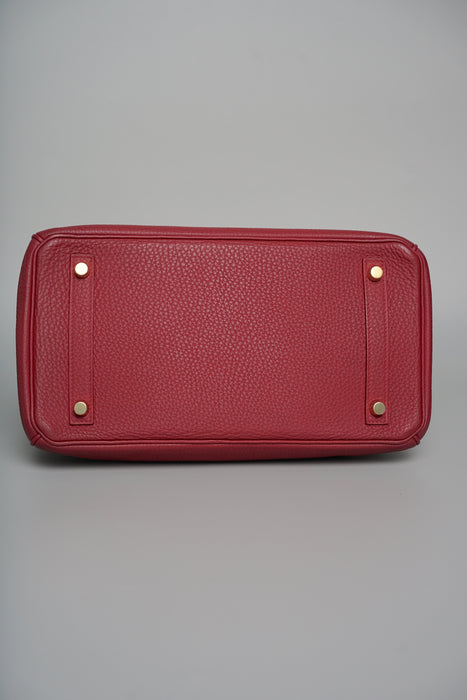 Hermes Birkin 30 in Rouge Grenat Togo Ghw