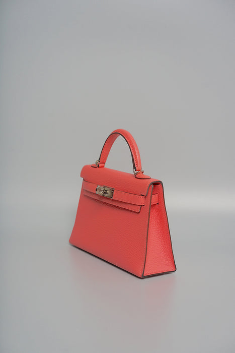 Hermes Kelly 20 in Rose Ete Chevre Phw