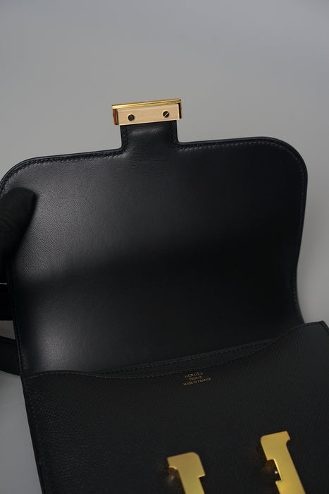 Hermes Constance 18 in Noir Ghw