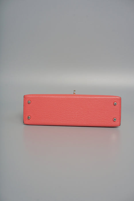 Hermes Kelly 20 in Rose Ete Chevre Phw