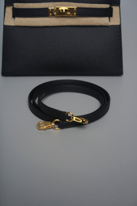 Hermes Kelly 20 Epsom in Noir Ghw (Brand New)