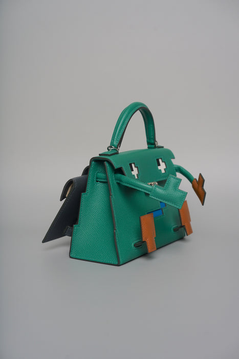 Hermes Kelly Picto in Vert Vertigo Epsom Phw (Brand New)