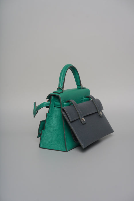Hermes Kelly Picto in Vert Vertigo Epsom Phw (Brand New)