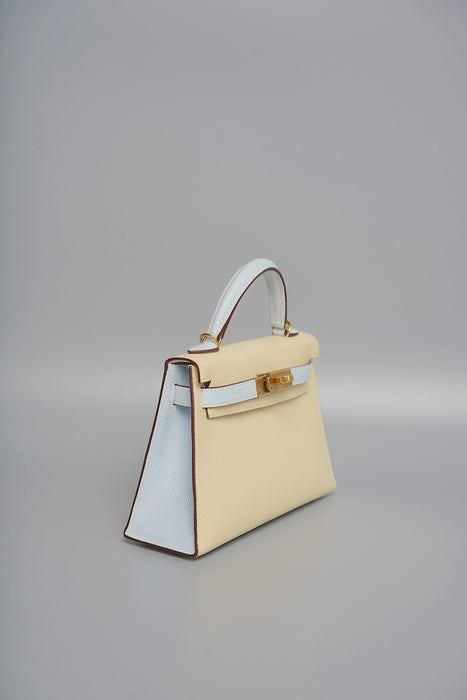 Hermes Kelly 20 HSS in Nata x Blue Brume Epsom Ghw