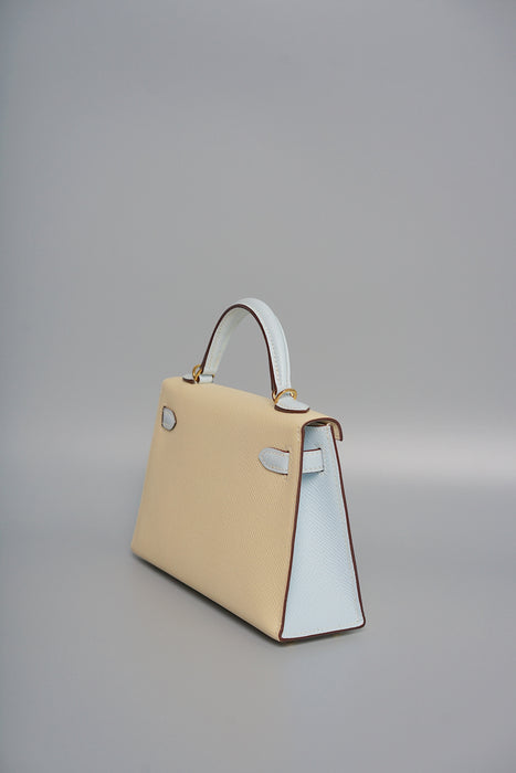 Hermes Kelly 20 HSS in Nata x Blue Brume Epsom Ghw