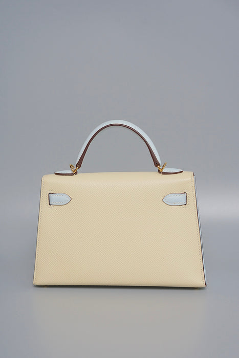 Hermes Kelly 20 HSS in Nata x Blue Brume Epsom Ghw