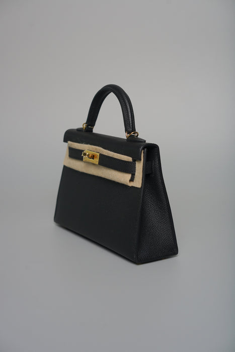 Hermes Kelly 20 Epsom in Noir Ghw (Brand New)