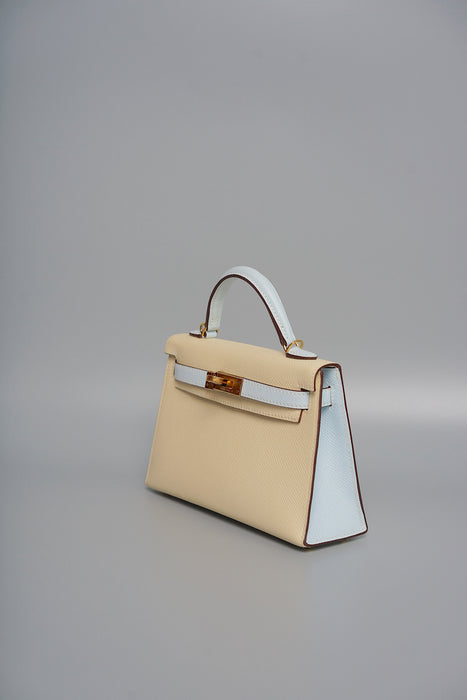 Hermes Kelly 20 HSS in Nata x Blue Brume Epsom Ghw