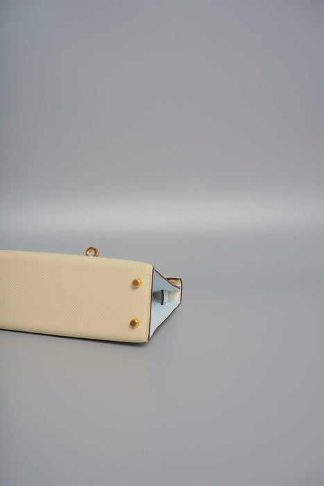 Hermes Kelly 20 HSS in Nata x Blue Brume Epsom Ghw